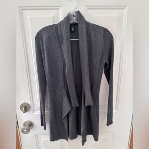 White House Black Market Fly Away Charcoal Cardigan, XS